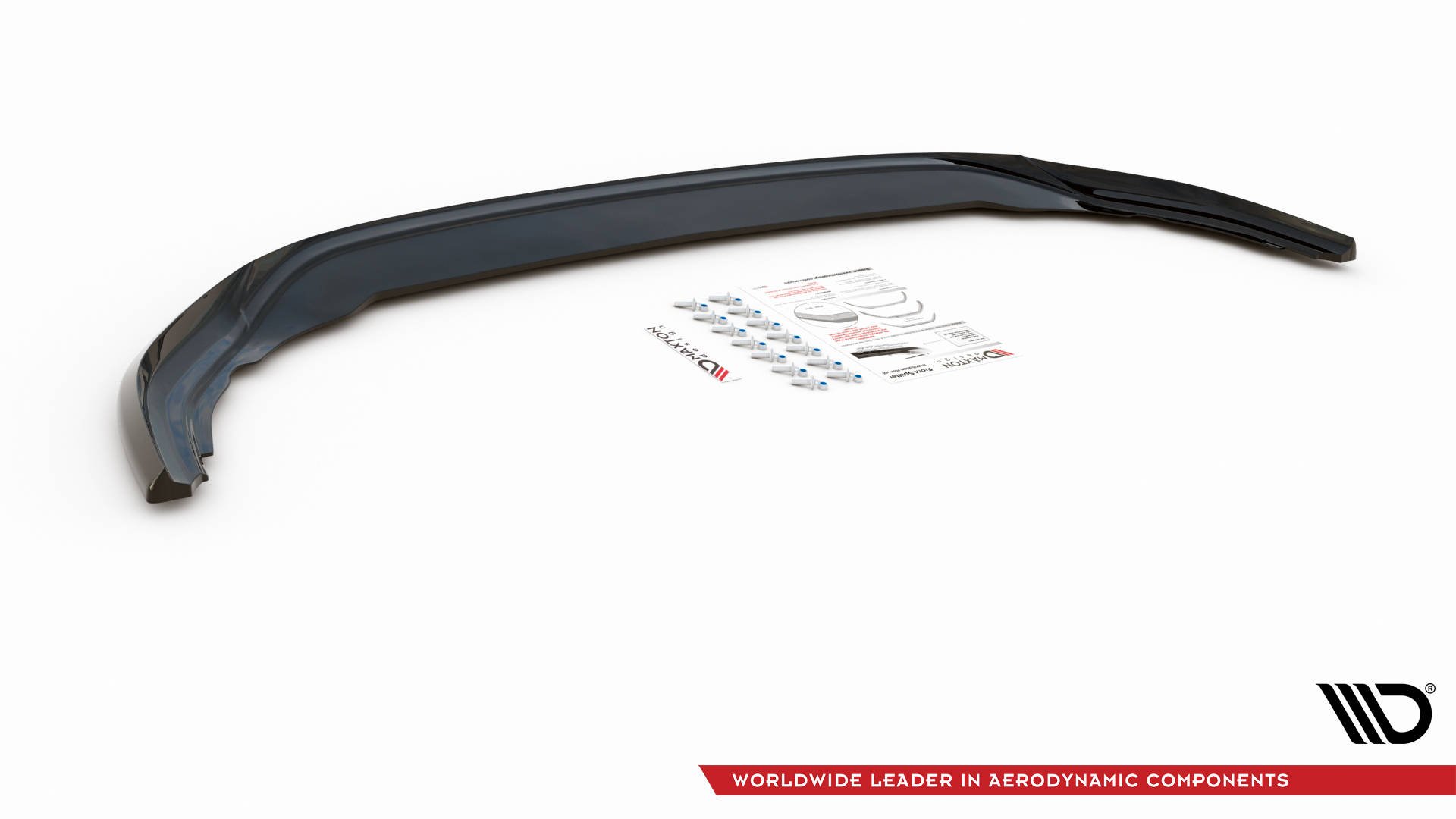 Maxton Design Front Ansatz V.5 für Volkswagen Golf R Mk8 schwarz Hochglanz