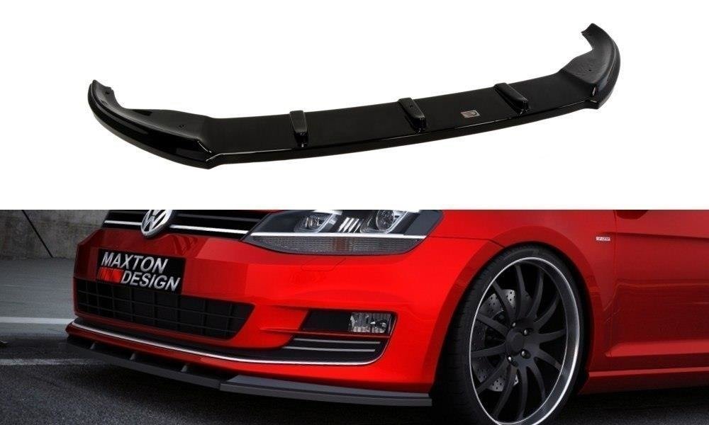 Maxton Design Front Ansatz für VW GOLF 7 schwarz Hochglanz