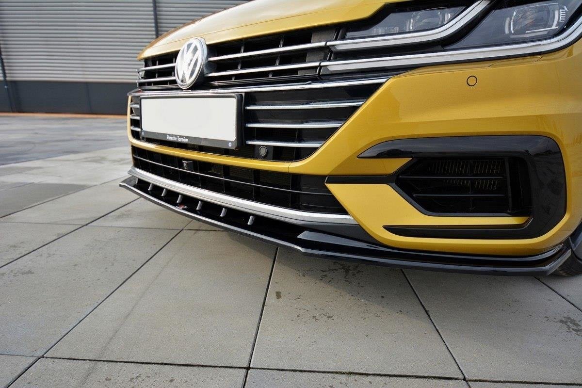 Maxton Design Front Ansatz für v.3 Volkswagen Arteon R-Line schwarz Hochglanz