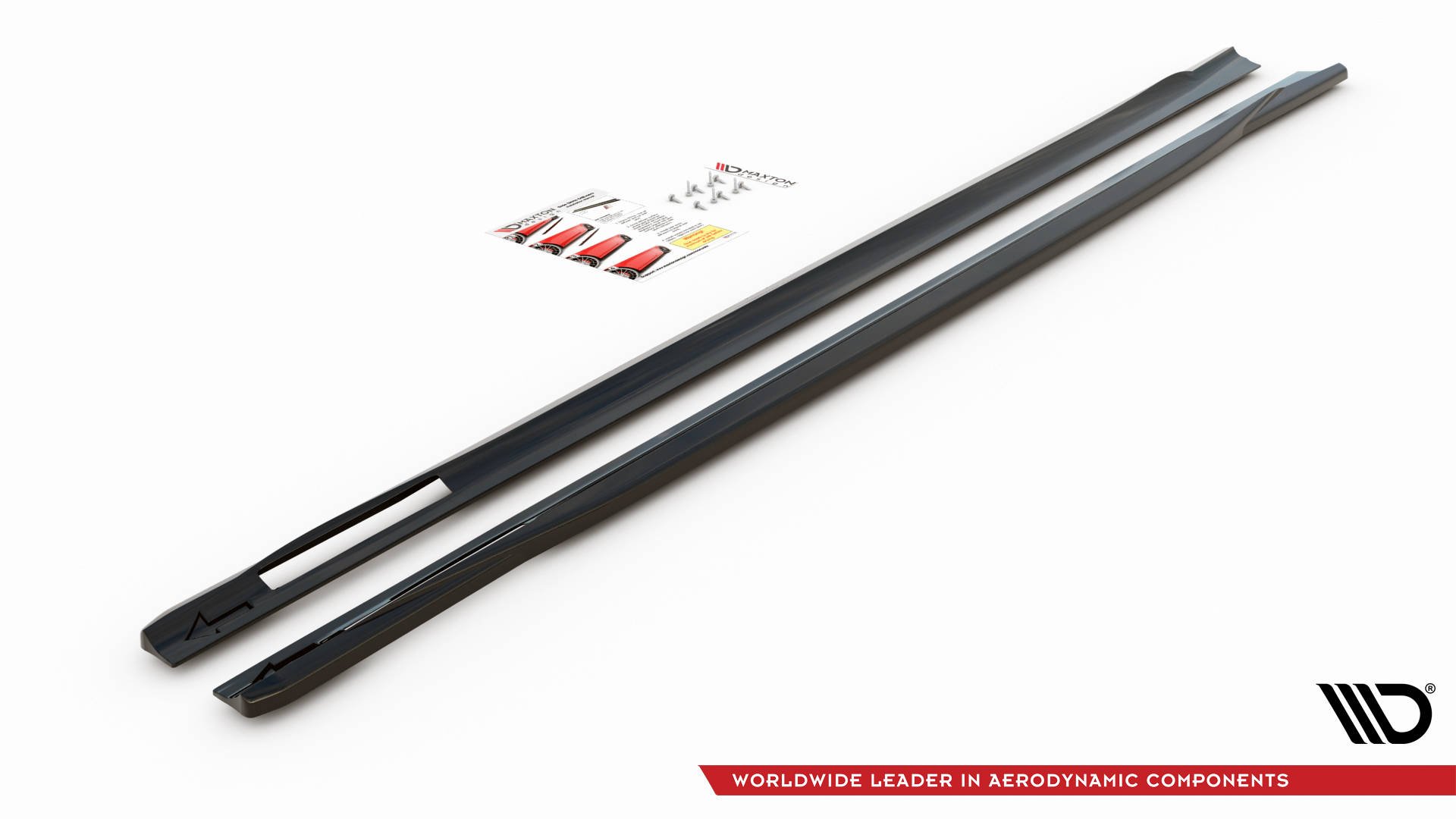 Maxton Design Seitenschweller Ansatz für V.3 für BMW 4er M-Paket G22 schwarz Hochglanz