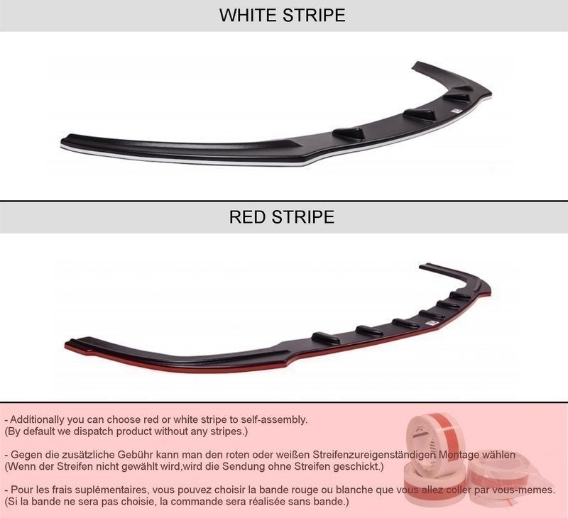 Maxton Design Mittlerer Diffusor Heck Ansatz für Audi TT S 8J DTM LOOK schwarz Hochglanz