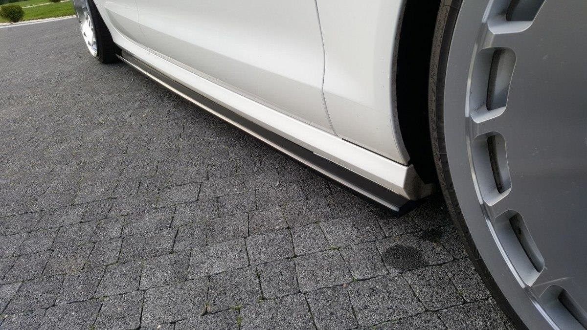 Maxton Design Seitenschweller Ansatz für Audi S6 / A6 S-Line C7  schwarz Hochglanz