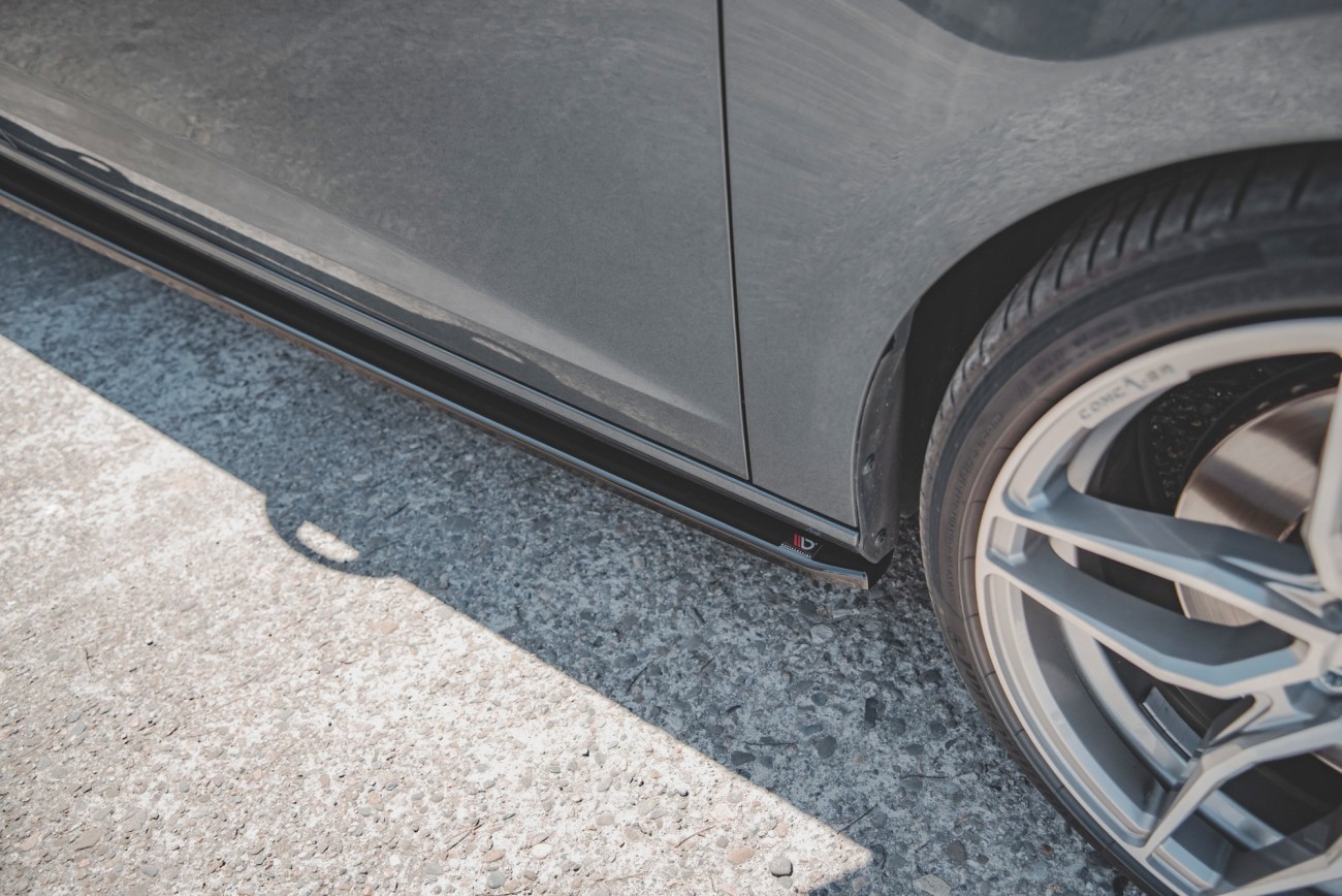 Maxton Design Seitenschweller Ansatz Cup Leisten V.5 für Seat Leon Mk3 Cupra/ FR Facelift schwarz Hochglanz 