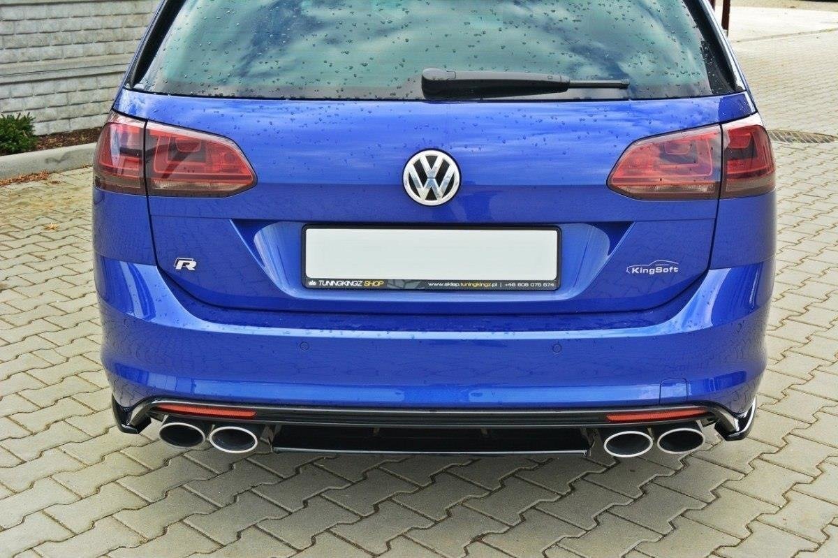 Maxton Design Mittlerer Diffusor Heck Ansatz für VW GOLF 7 R VARIANT  schwarz Hochglanz