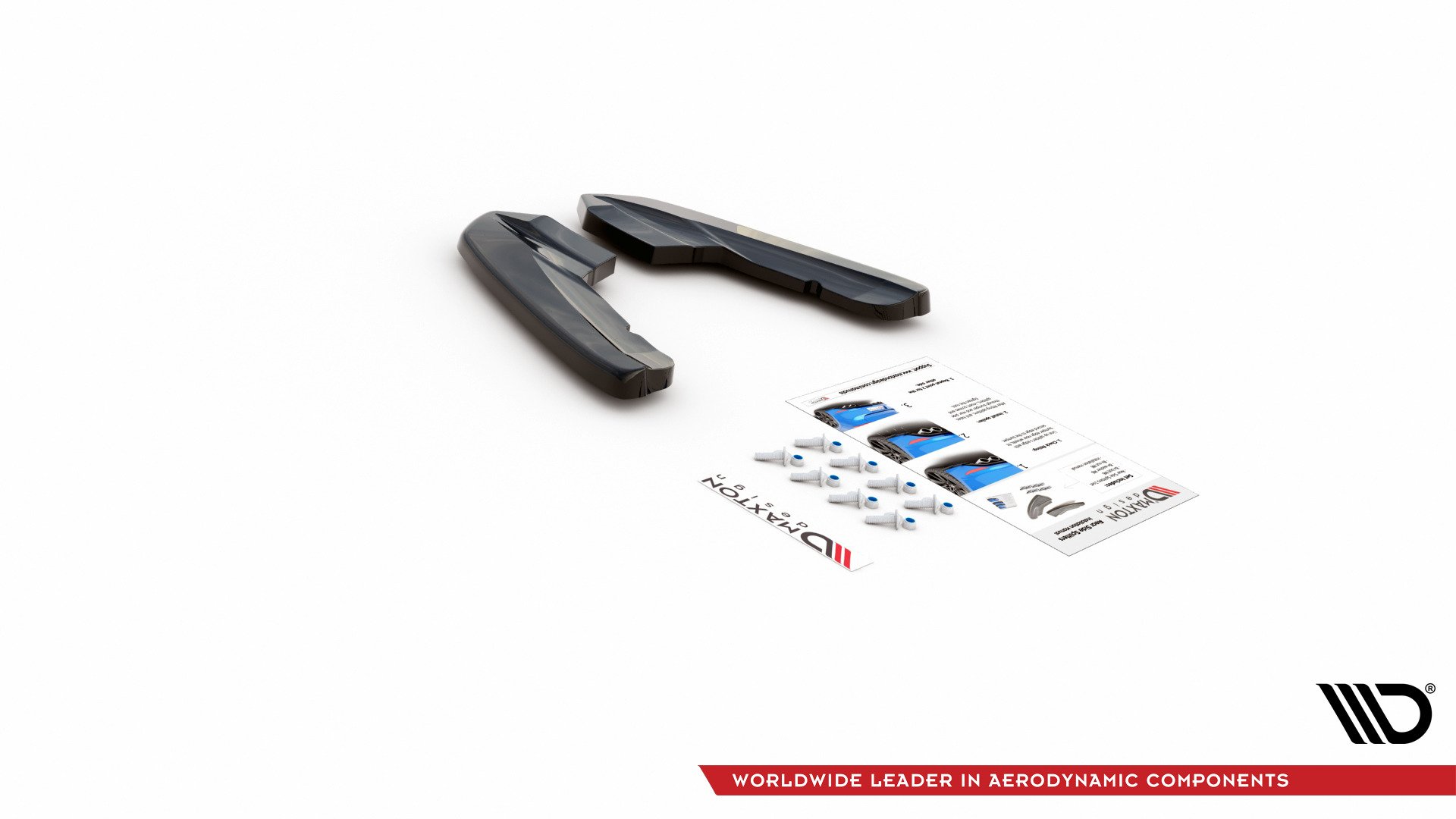 Maxton Design Heck Ansatz Flaps Diffusor V.2 für Audi RS3 8V Sportback schwarz Hochglanz