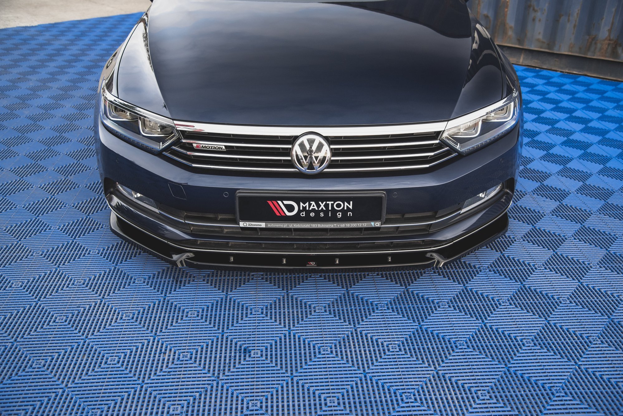 Maxton Design Front Ansatz V.2 für Volkswagen Passat B8 schwarz Hochglanz