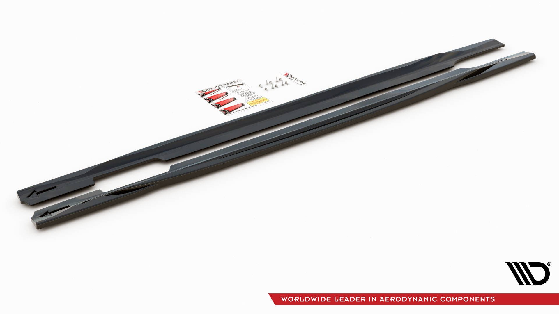 Maxton Design Seitenschweller Ansatz für Audi S5 / A5 S-Line Sportback F5 Facelift schwarz Hochglanz