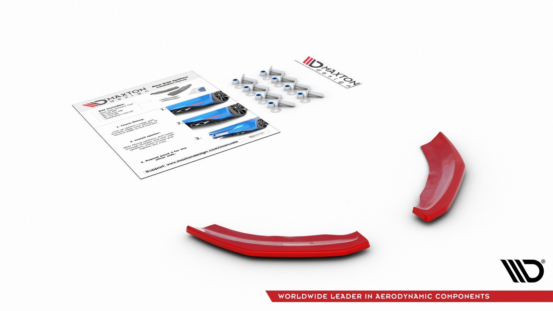 Maxton Design Heck Ansatz Flaps Diffusor für VW POLO MK6 GTI