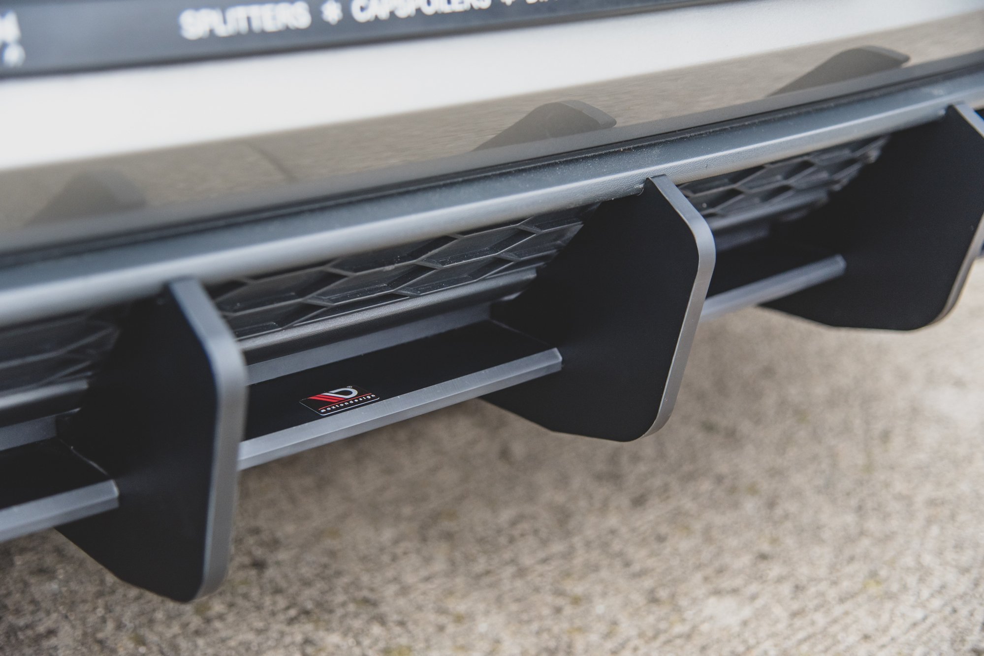 Maxton Design Diffusor Heck Ansatz für Heckschürze V.2 für VW Golf 7 GTI