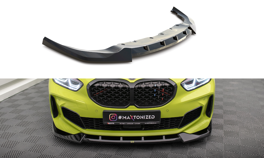 Maxton Design Front Ansatz V.6 für BMW 1er F40 M-Paket / M135i  schwarz Hochglanz