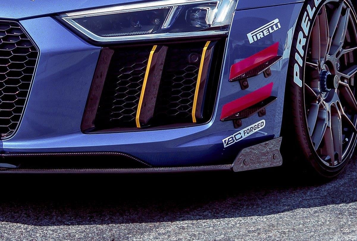 Maxton Design Stoßstangen Flaps Wings vorne Canards für Audi R8 Mk.