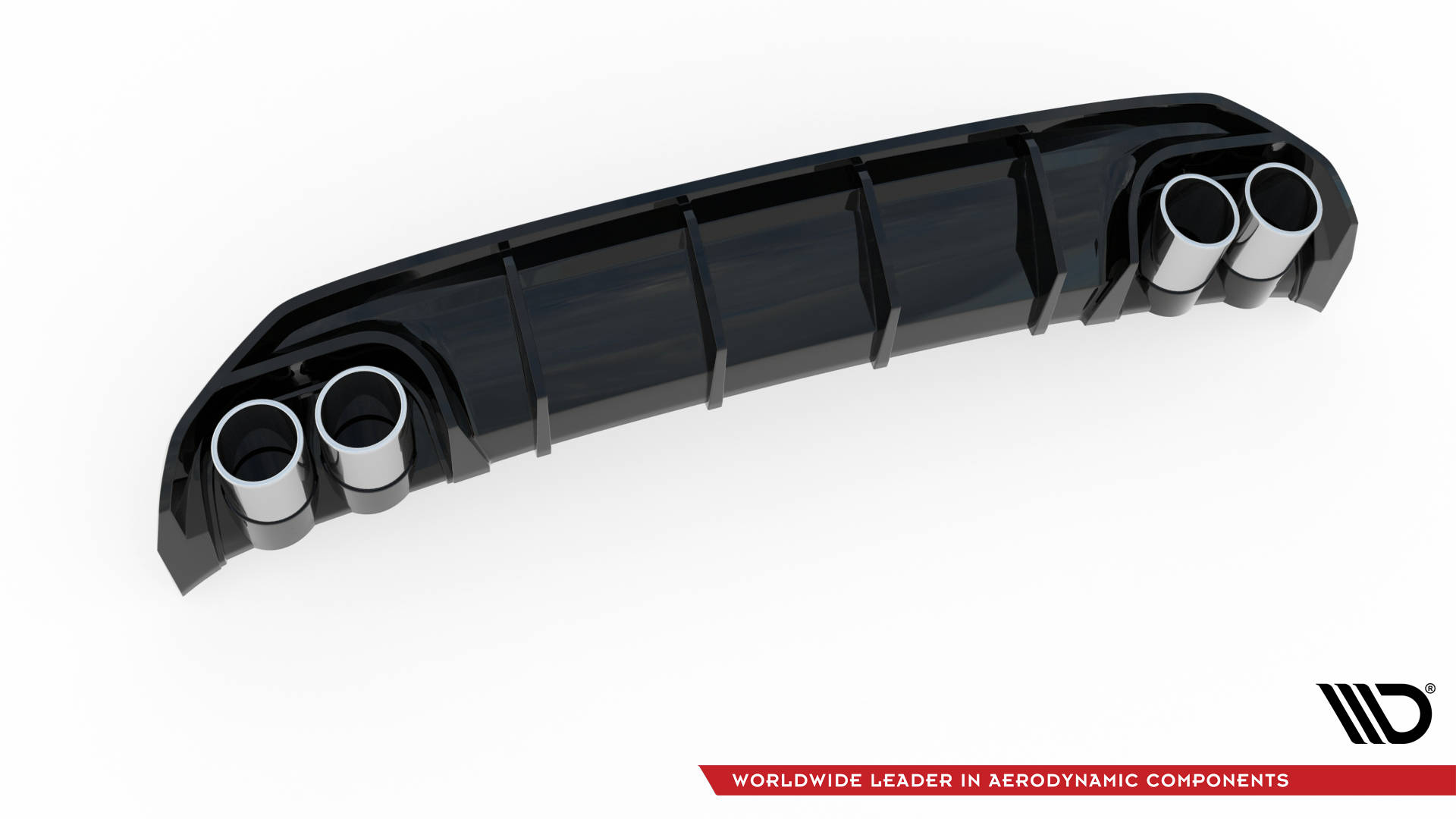Maxton Design Diffusor Heck Ansatz für + Endschalldampfer Sportauspuff Attrappe Audi A3 S-Line Sportback 8Y