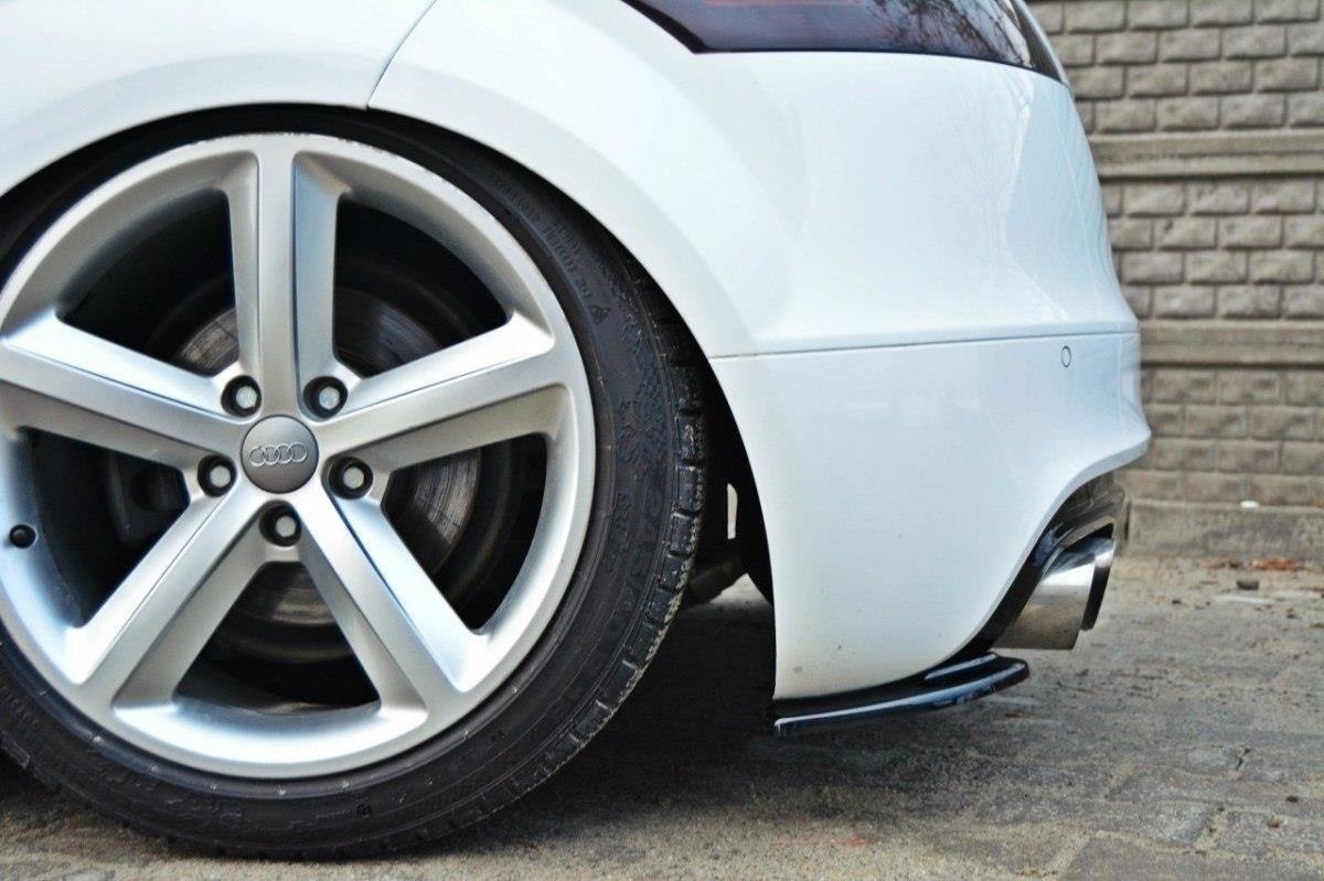 Maxton Design Heck Ansatz Flaps Diffusor für Audi TT S 8J schwarz Hochglanz