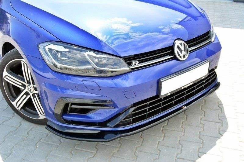 Maxton Design Front Ansatz V.3 für VW Golf 7 R / R-Line Facelift schwarz Hochglanz