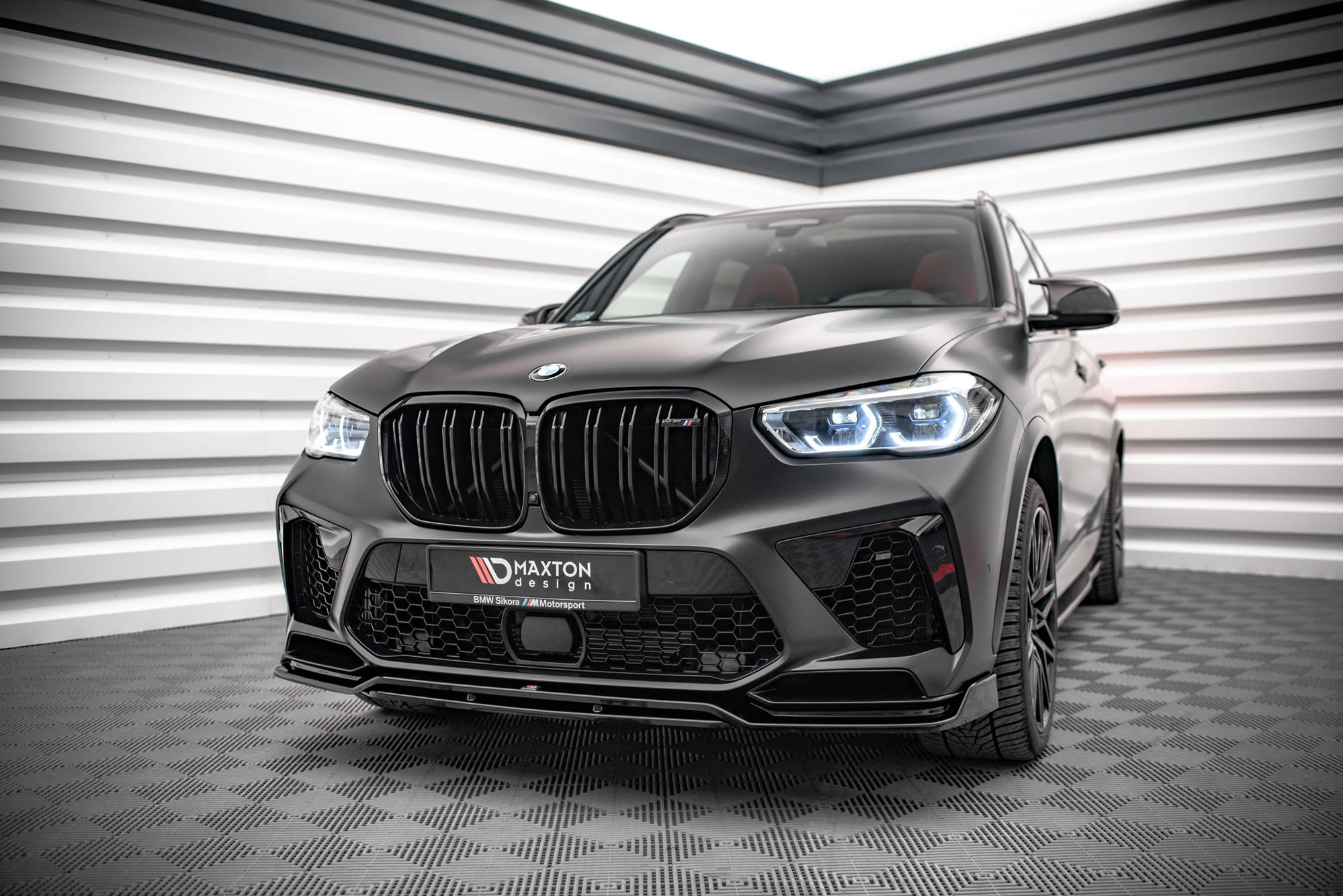 Maxton Design Front Ansatz V.3 für BMW  X5M F95 schwarz Hochglanz