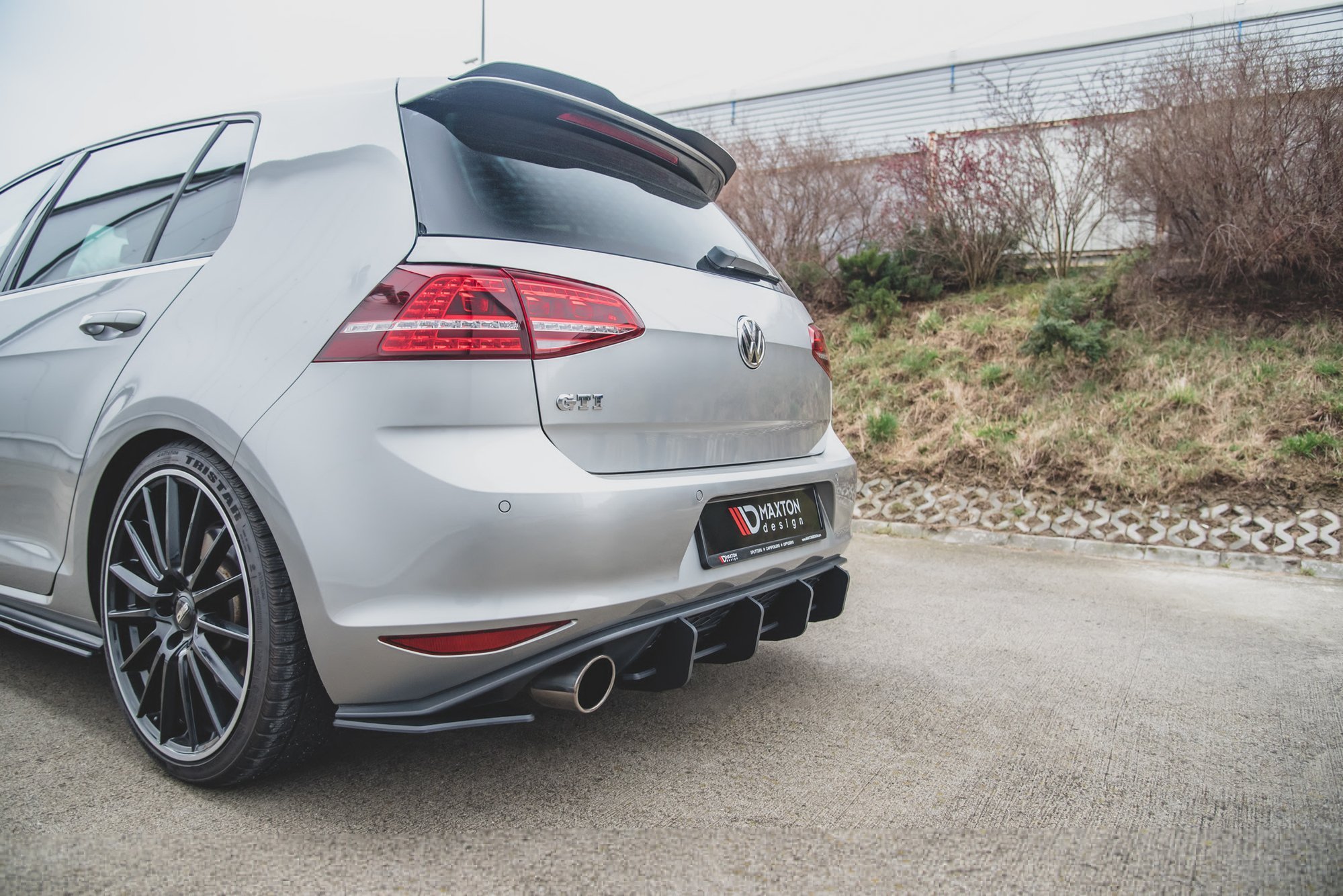 Maxton Design Diffusor Heck Ansatz für Heckschürze V.2 für VW Golf 7 GTI