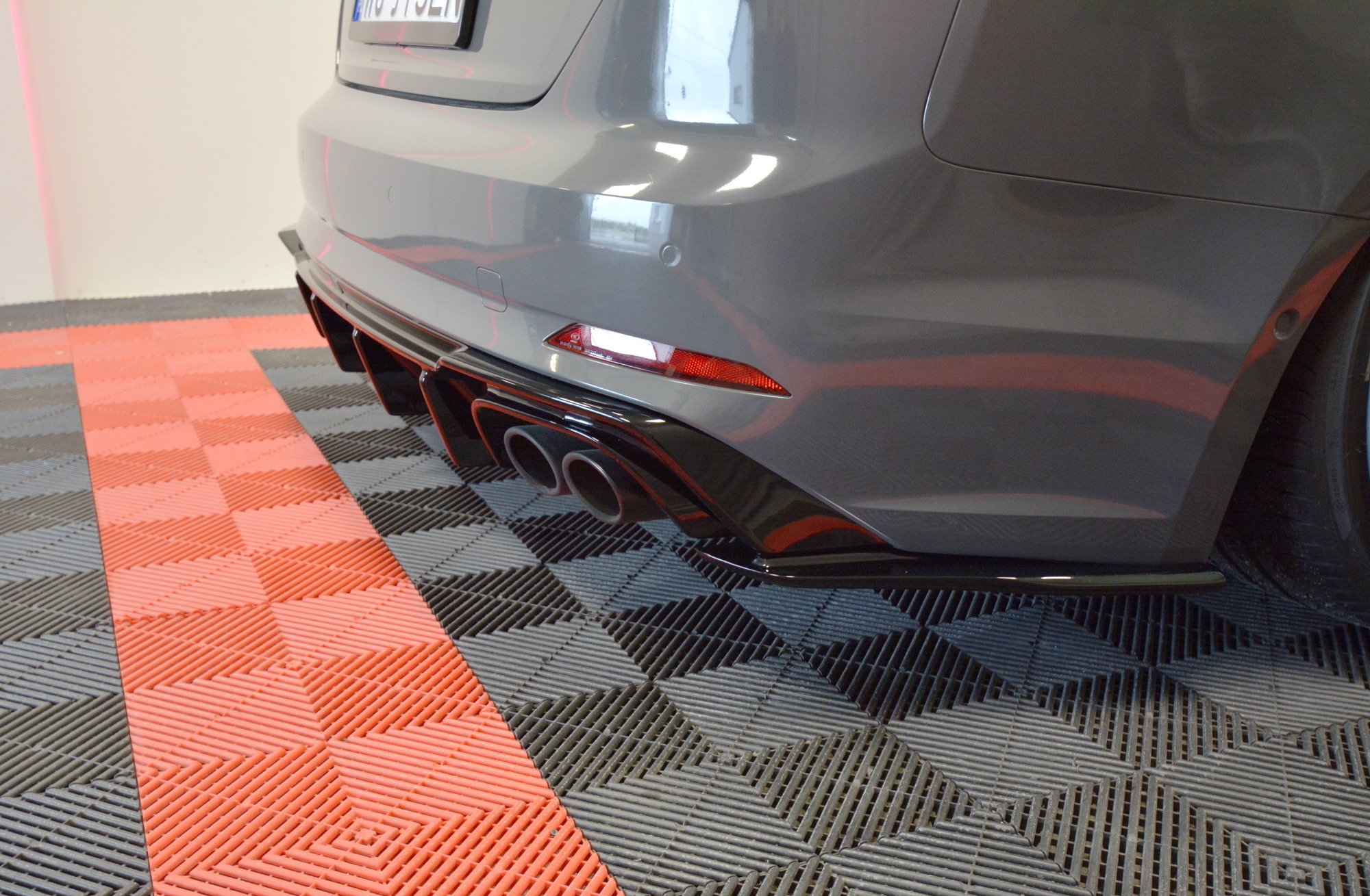 Maxton Design Diffusor Heck Ansatz für Audi S5 F5 Coupe / Sportback schwarz Hochglanz