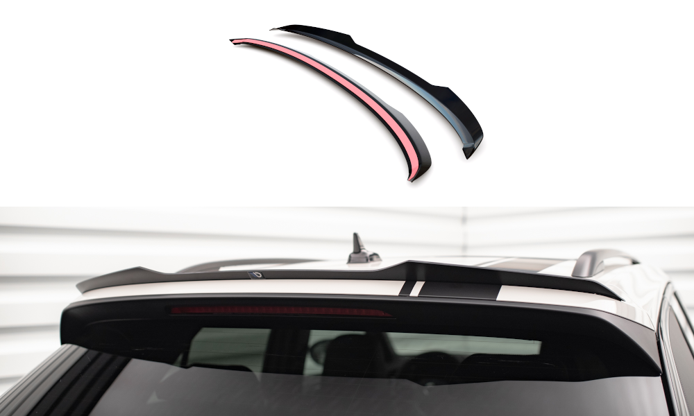 Maxton Design Spoiler CAP für Volkswagen T-Roc R Mk1 Facelift schwarz Hochglanz