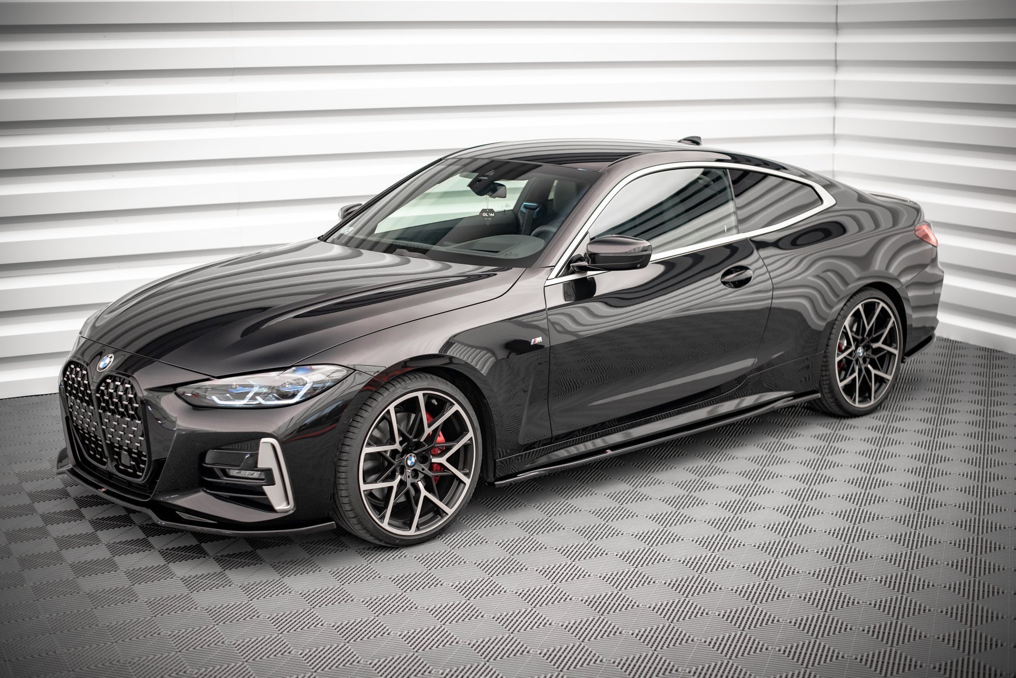 Maxton Design Seitenschweller Ansatz für V.3 für BMW 4er M-Paket G22 schwarz Hochglanz
