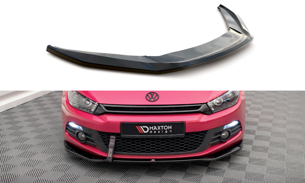 Maxton Design Front Ansatz V.2 für Volkswagen Scirocco Mk3 schwarz Hochglanz