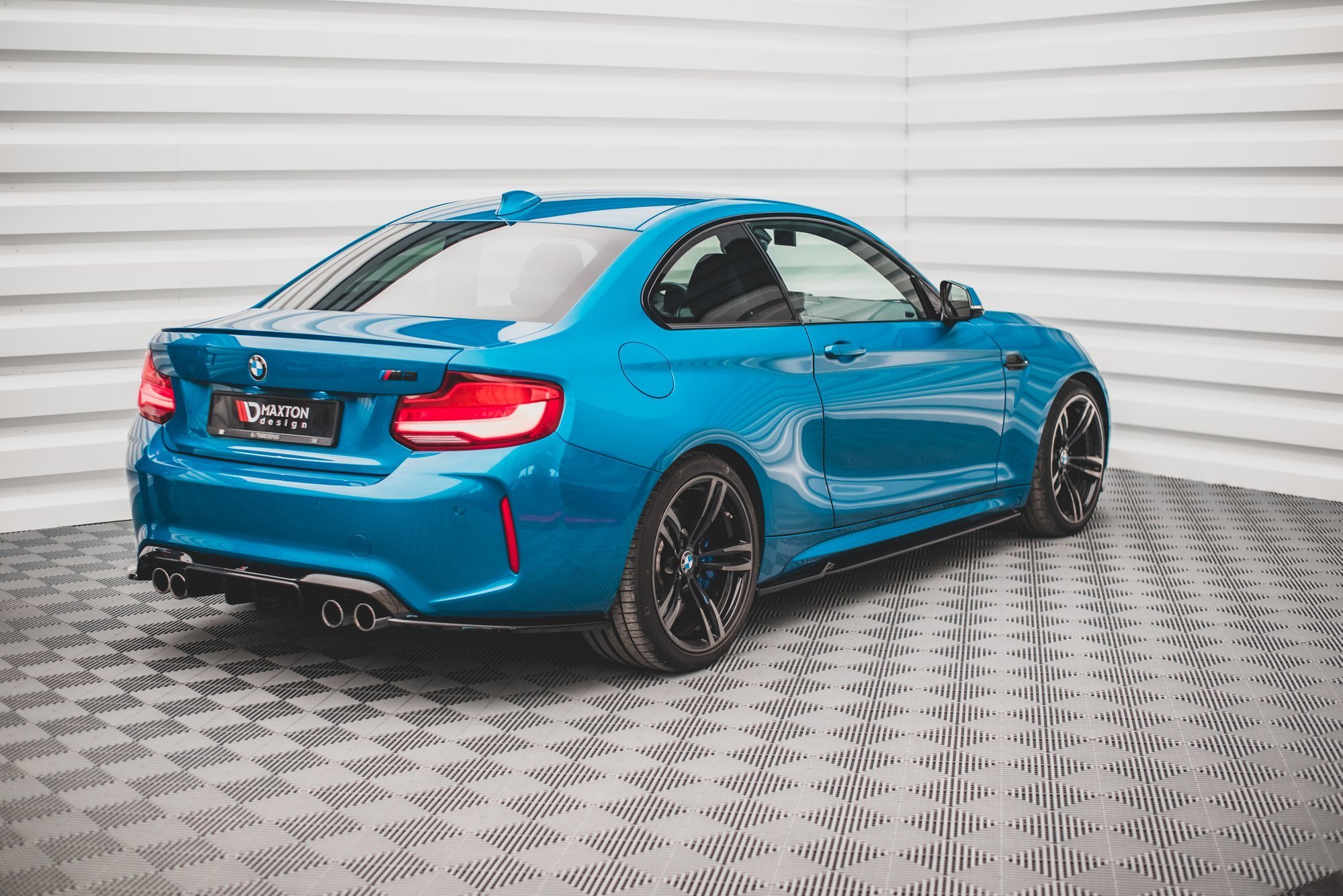 Maxton Design Seitenschweller Ansatz für V.2 für BMW M2 F87 schwarz Hochglanz