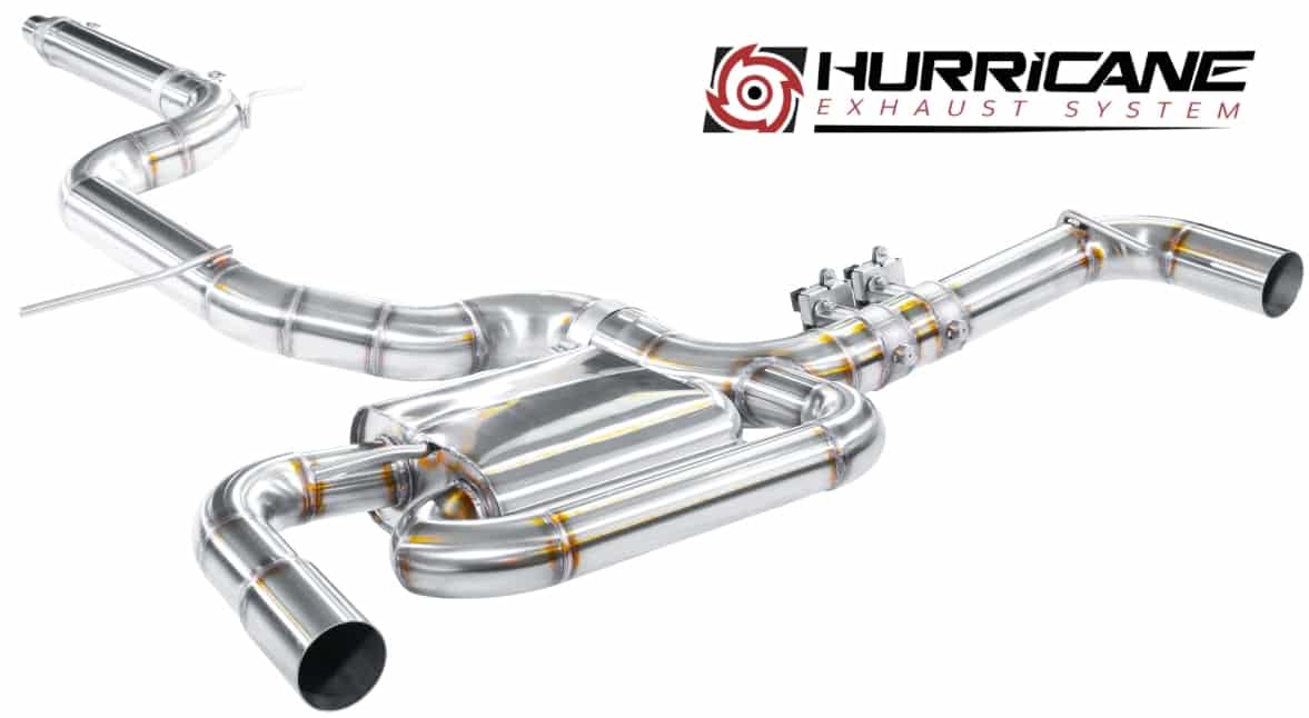 Hurricane 3,5" Auspuffanlage für Golf 8 GTI Edition 45 300PS Hurricane 3,5" Auspuffanlage für Golf 8 GTI Edition 45 300PS
