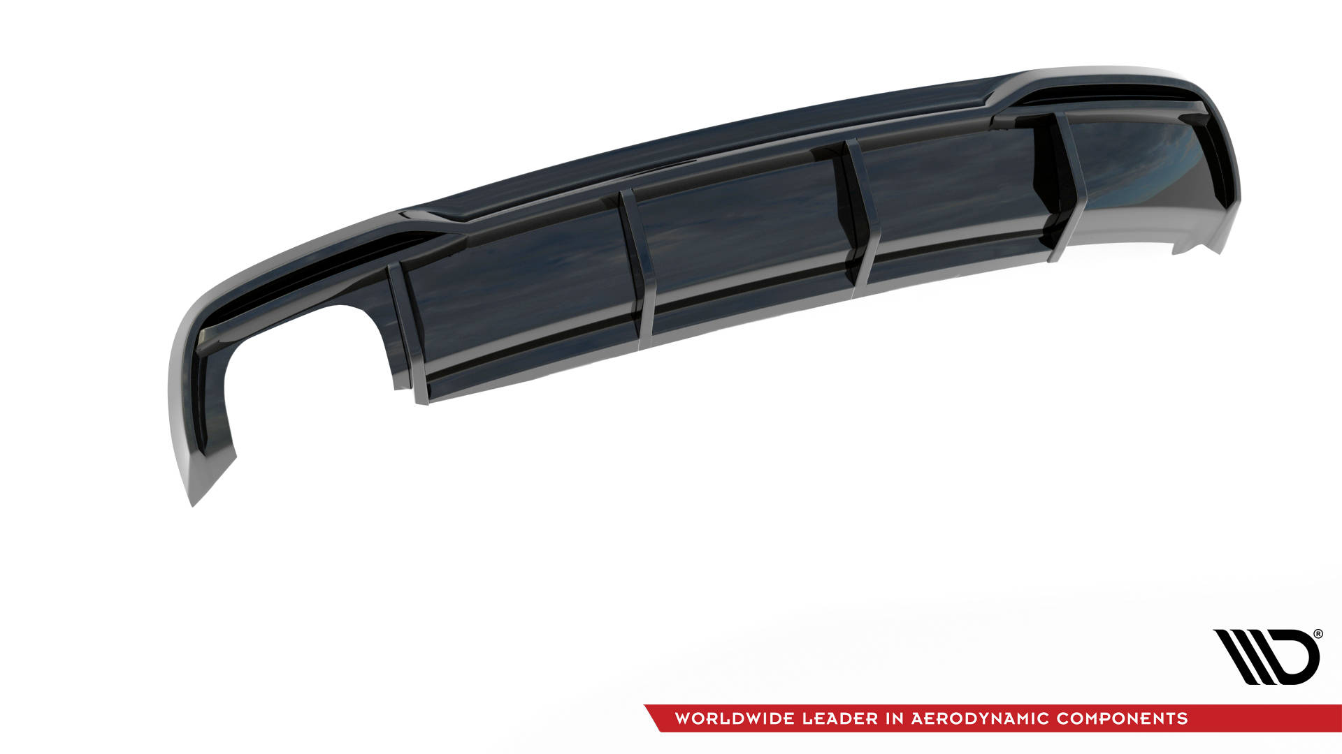 Maxton Design Diffusor Heck Ansatz für Audi A5 Coupe 8T Facelift schwarz Hochglanz