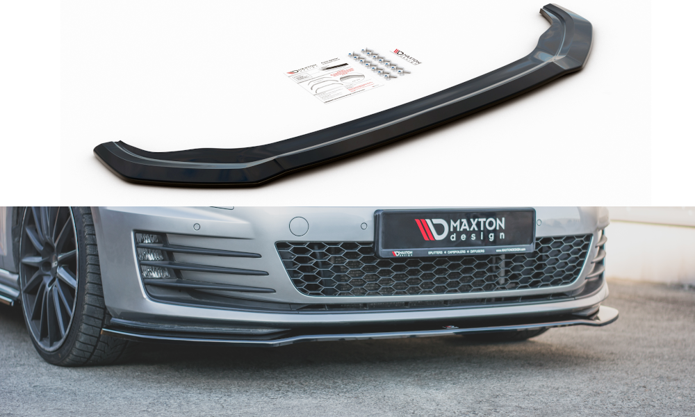Maxton Design Front Ansatz V.2 für VW Golf 7 GTI  schwarz Hochglanz