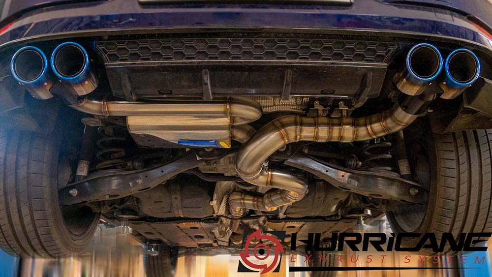 Hurricane 3,5" Auspuffanlage für VW Golf 7.5 R OPF V2 Hurricane 3,5" Auspuffanlage für VW Golf 7.5 R OPF V2