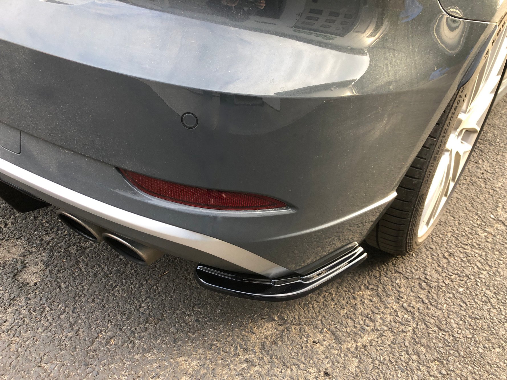 Maxton Design Heck Ansatz Flaps Diffusor für AUDI S3 8V FACELIFT schwarz Hochglanz