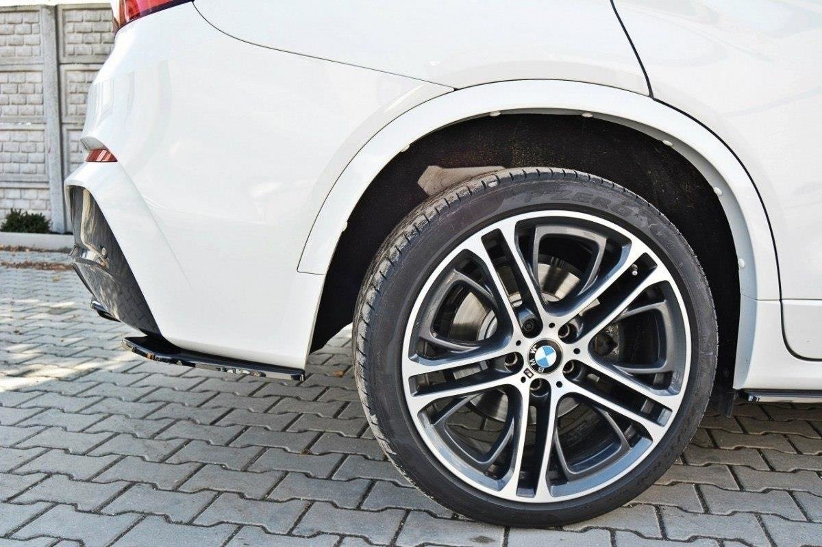 Maxton Design Heck Ansatz Flaps Diffusor für BMW X4 M Paket schwarz Hochglanz
