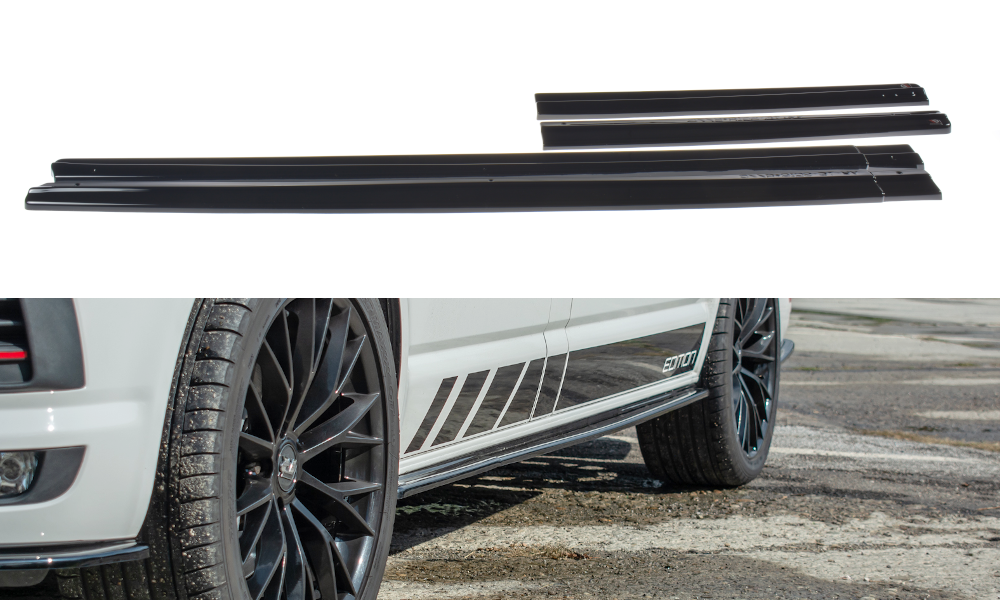 Maxton Design Seitenschweller Ansatz für Volkswagen T6 schwarz Hochglanz Maxton Design Seitenschweller Ansatz für Volkswagen T6 schwarz Hochglanz