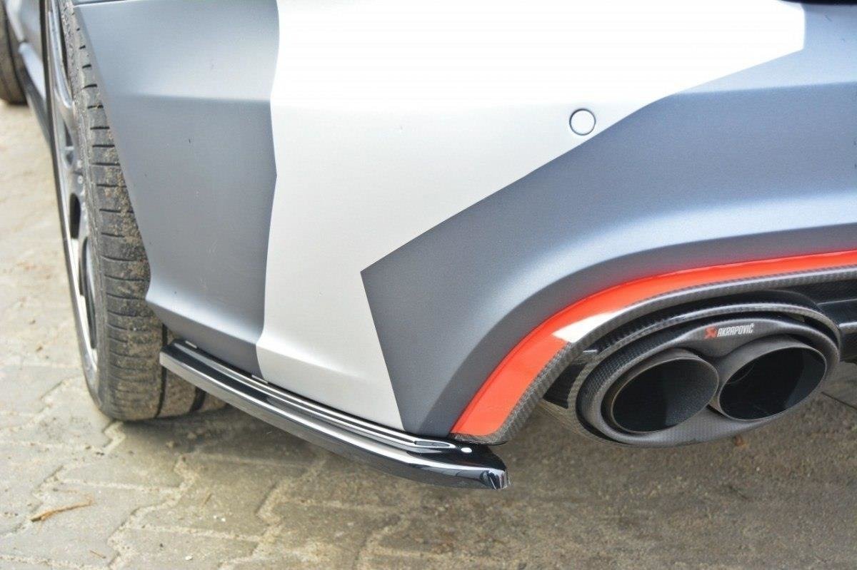 Maxton Design Heck Ansatz Flaps Diffusor für Audi RS6 C7 / C7 FL schwarz Hochglanz