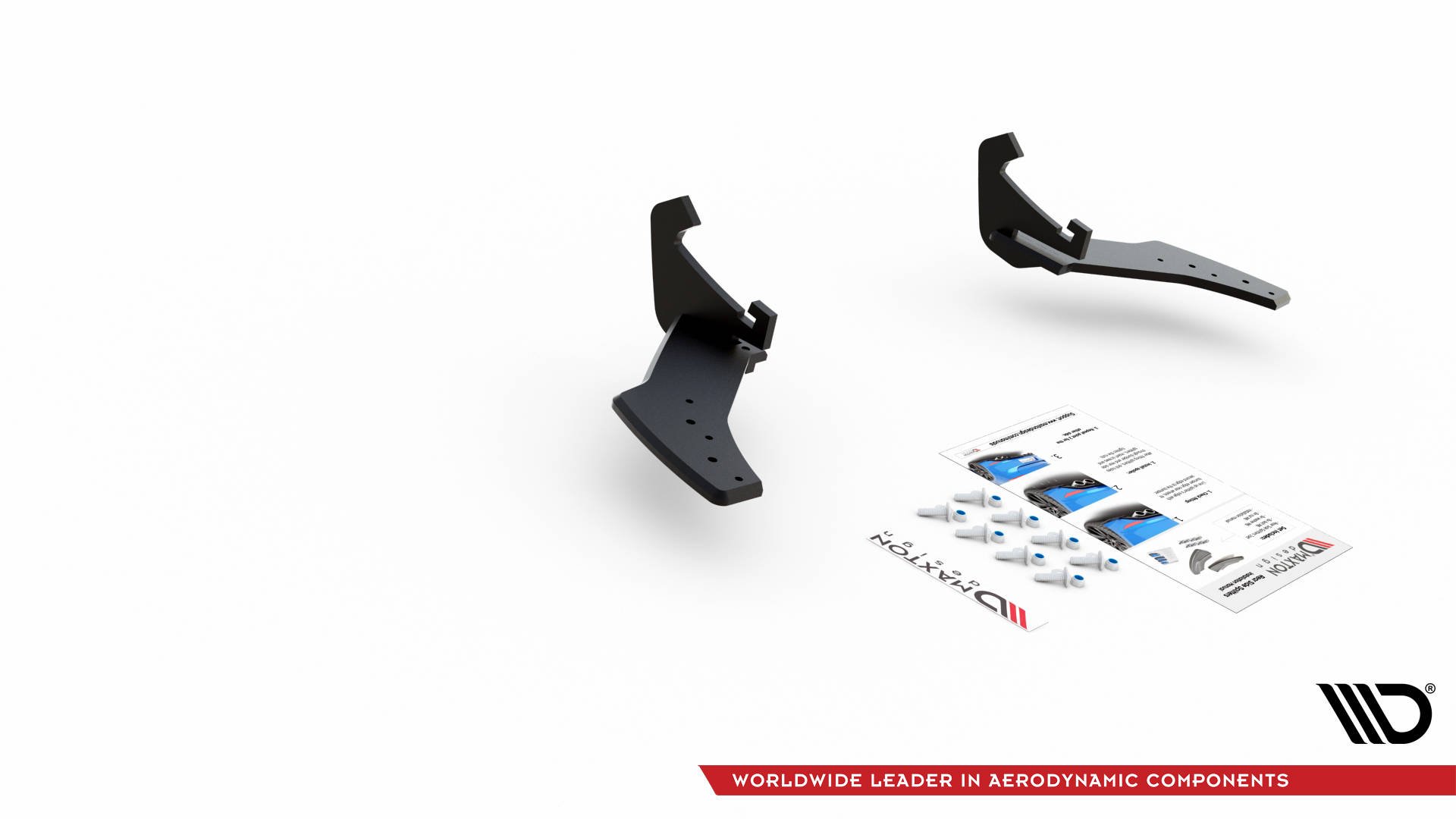 Maxton Design Robuste Racing Heck Ansatz Flaps Diffusor für VW Golf 7 R Facelift
