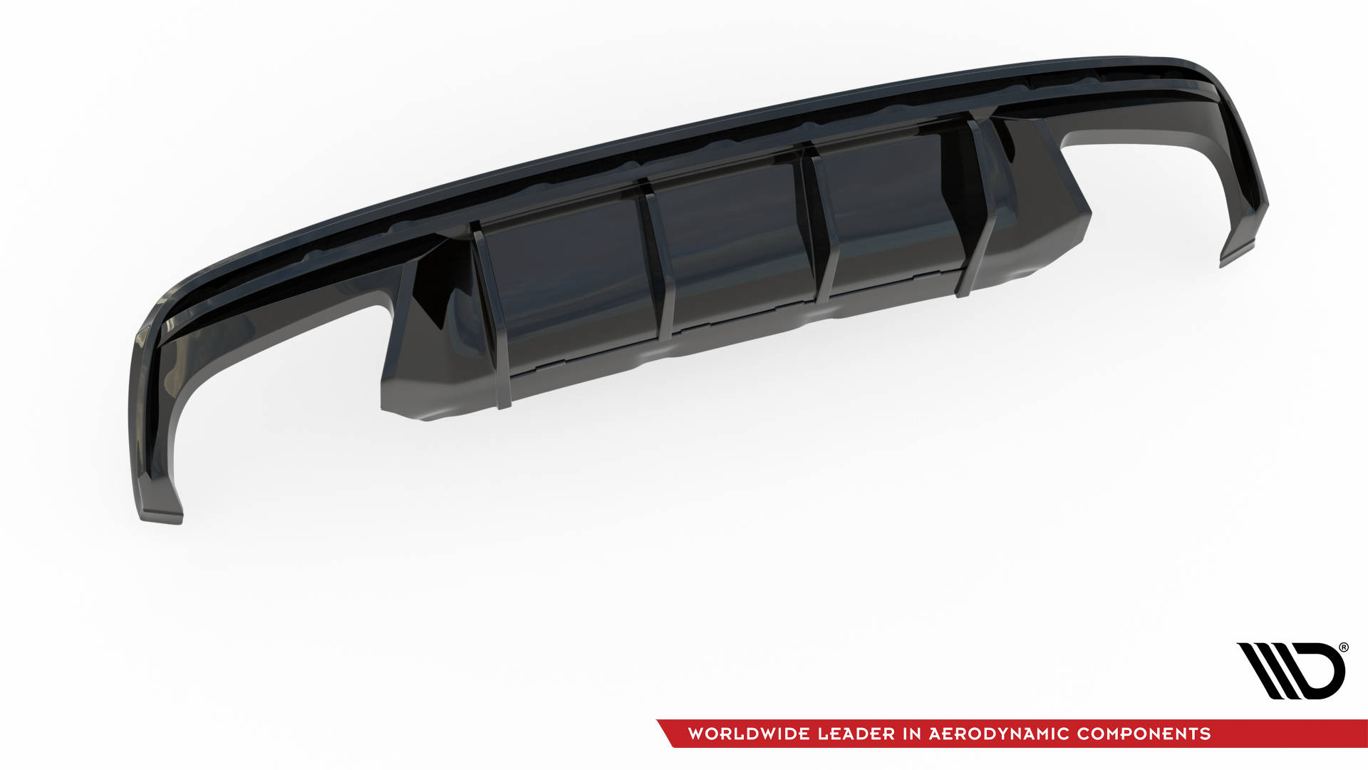 Maxton Design Diffusor Heck Ansatz für Skoda Octavia RS Mk4 schwarz Hochglanz