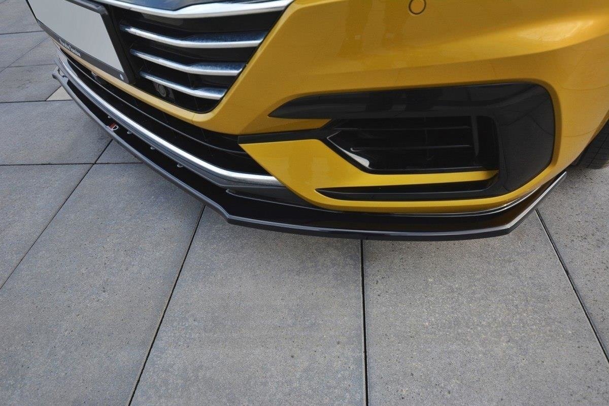 Maxton Design Front Ansatz für v.3 Volkswagen Arteon R-Line schwarz Hochglanz