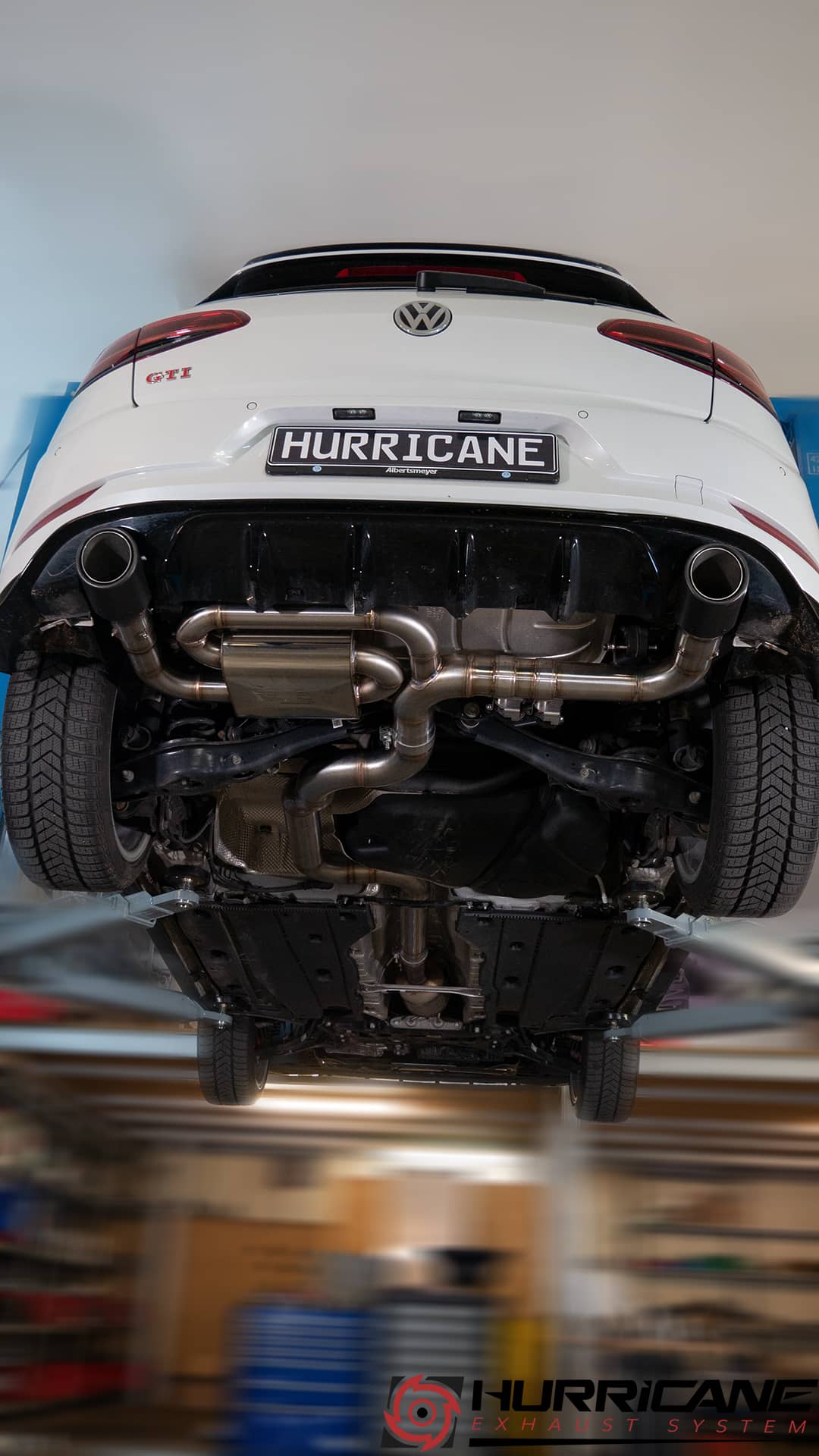 Hurricane 3,5" Auspuffanlage für VW Golf GTI 7.5 TCR OPF V2 Hurricane 3,5" Auspuffanlage für VW Golf GTI 7.5 TCR OPF V2
