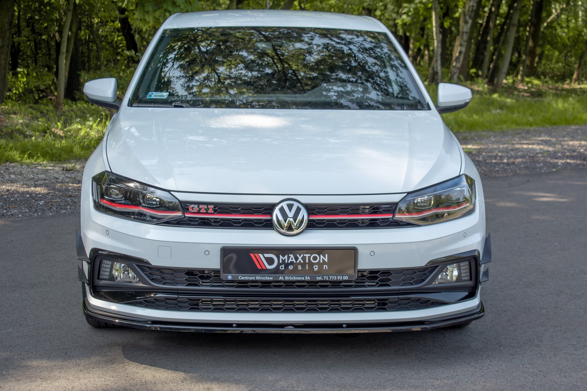 Maxton Design Front Ansatz V.1 für VW POLO MK6 GTI schwarz Hochglanz