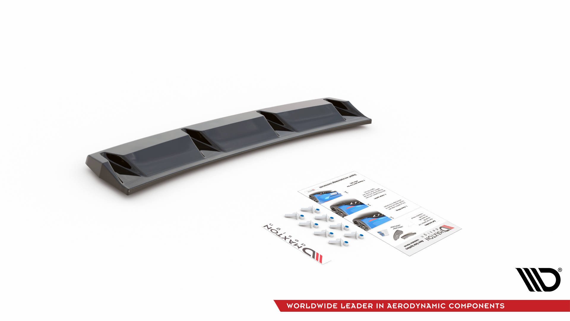 Maxton Design Mittlerer Diffusor Heck Ansatz für Audi S3 Sportback 8Y schwarz Hochglanz