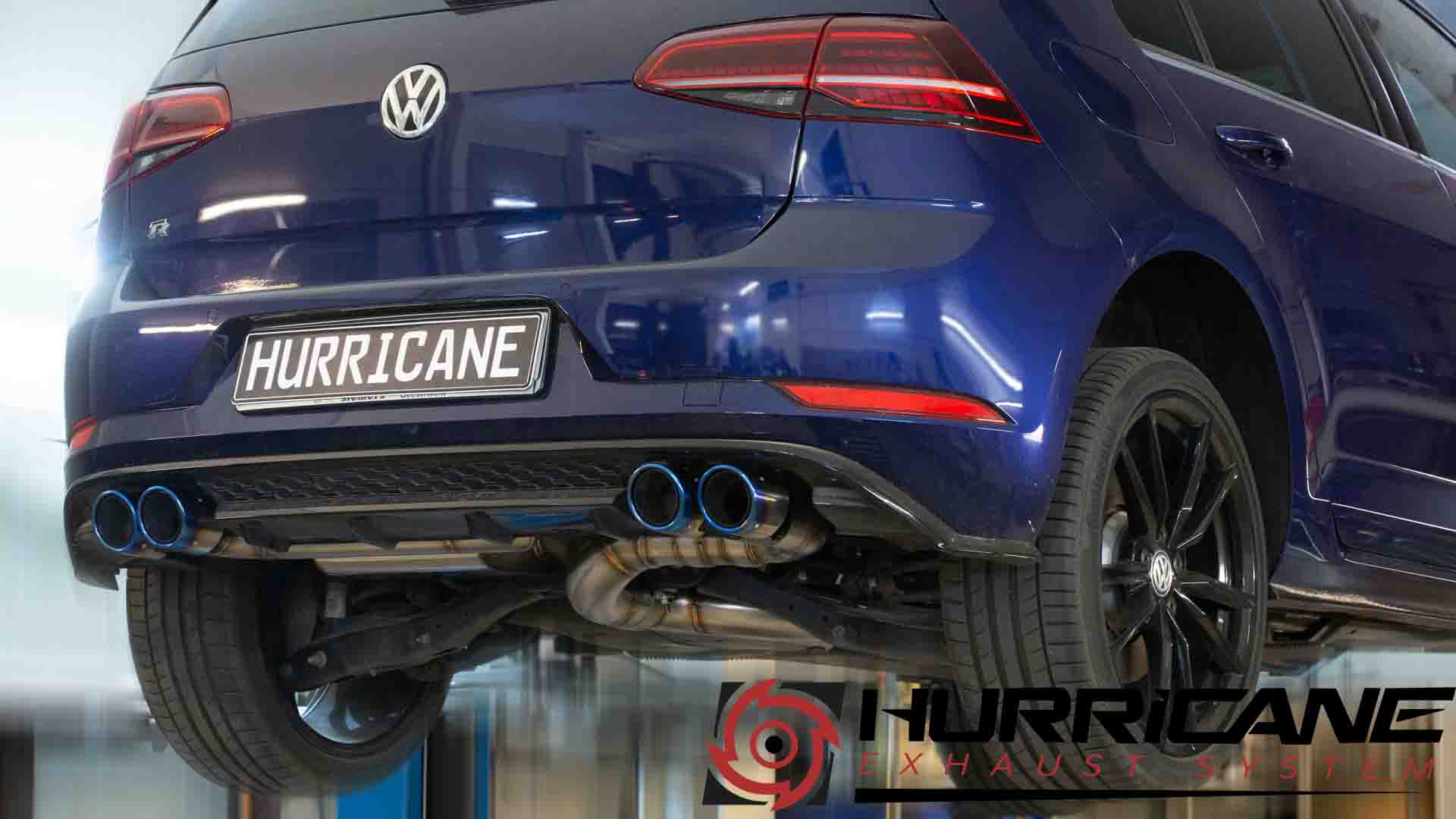 Hurricane 3,5" Auspuffanlage für VW Golf 7.5 R OPF V2 Hurricane 3,5" Auspuffanlage für VW Golf 7.5 R OPF V2