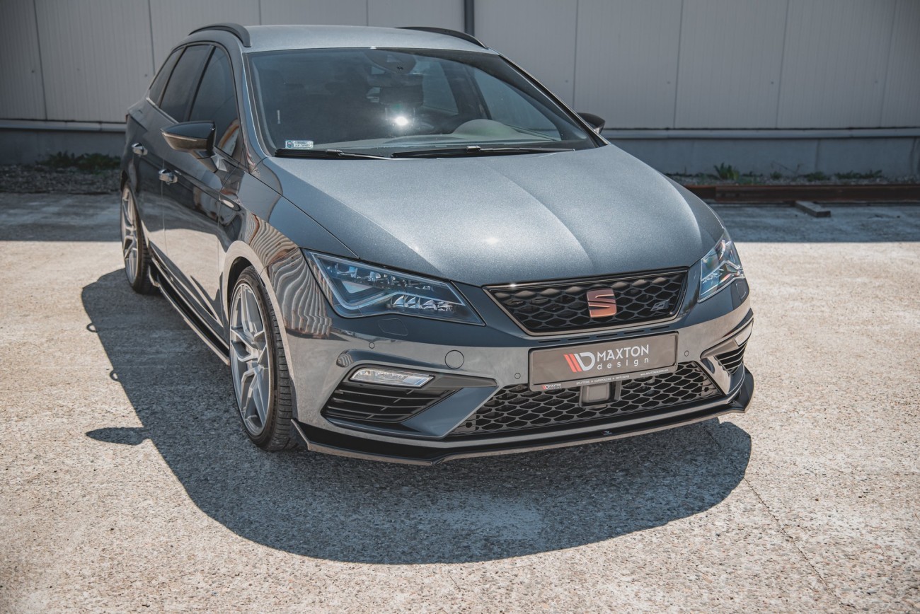 Maxton Design Cup Spoilerlippe Front Ansatz V.7 für Seat Leon Cupra / FR Mk3 FL