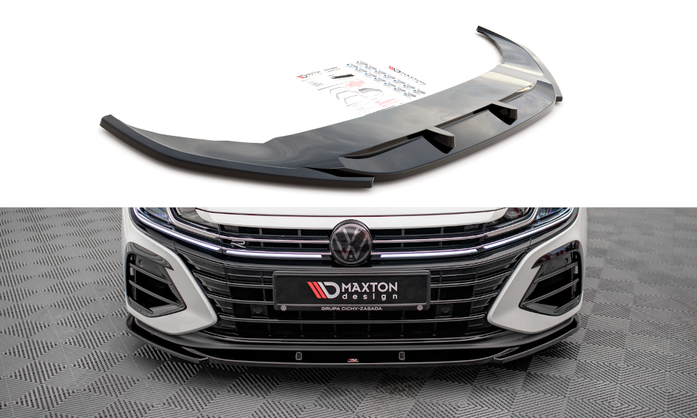 Maxton Design Front Ansatz V.1 für Volkswagen Arteon R schwarz Hochglanz