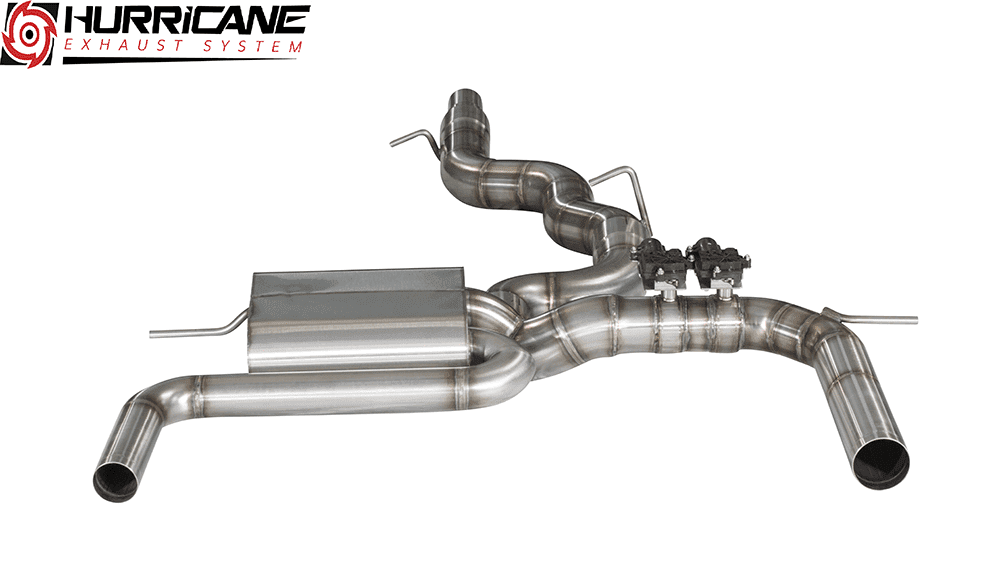 Hurricane 3,5" Auspuffanlage für VW Golf 7.5 R 310PS V2 Hurricane 3,5" Auspuffanlage für VW Golf 7.5 R 310PS V2
