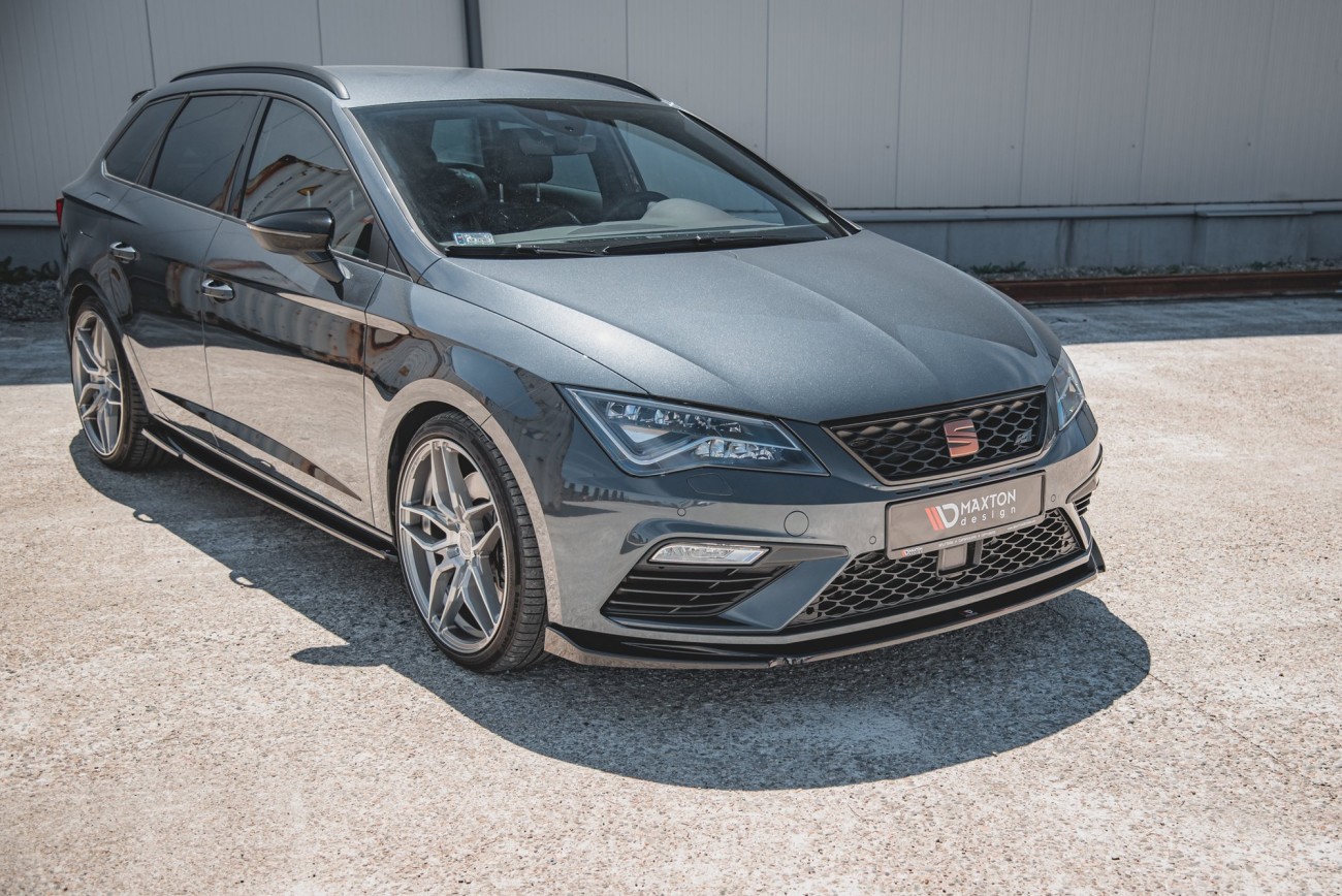 Maxton Design Cup Spoilerlippe Front Ansatz V.5 für Seat Leon Cupra / FR Mk3 FL