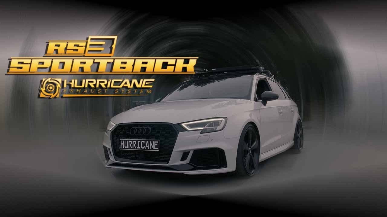 Hurricane 3,5" Auspuffanlage für Audi RS3 8V 400PS FL Sportback OPF