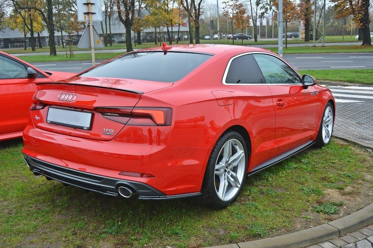 Maxton Design Mittlerer Diffusor Heck Ansatz für Audi A5 F5 S-Line DTM LOOK schwarz Hochglanz