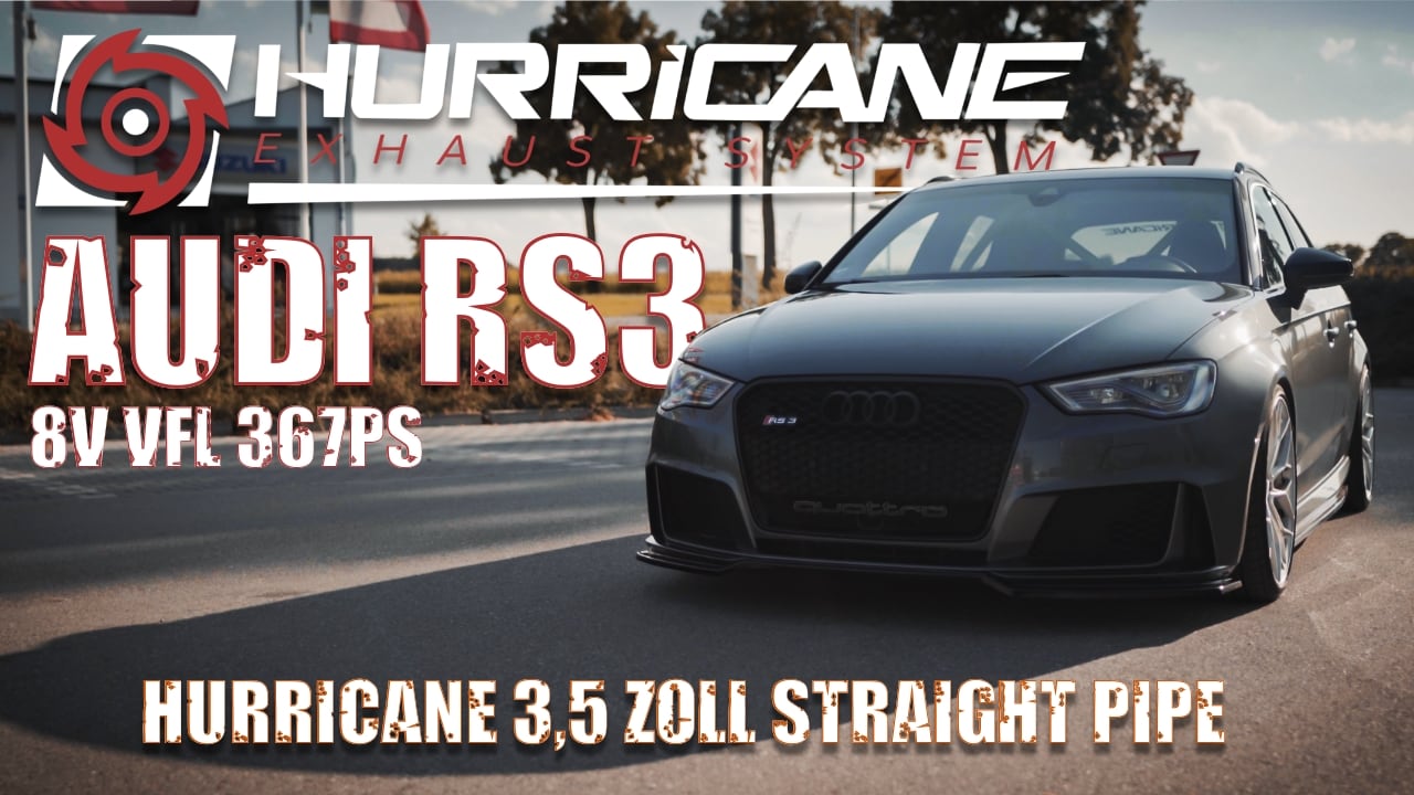 Hurricane 3,5" Auspuffanlage für Audi RS3 8V 367PS VFL Sportback Hurricane 3,5" Auspuffanlage für Audi RS3 8V 367PS VFL Sportback