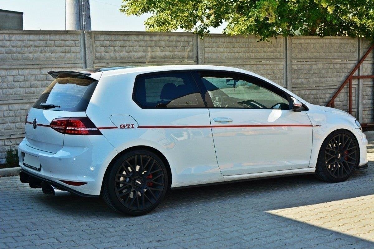 Maxton Design VW GOLF 7 GTI Diffusor Heck Ansatz für Heckschürze für & Heck Ansatz Flaps Diffusor