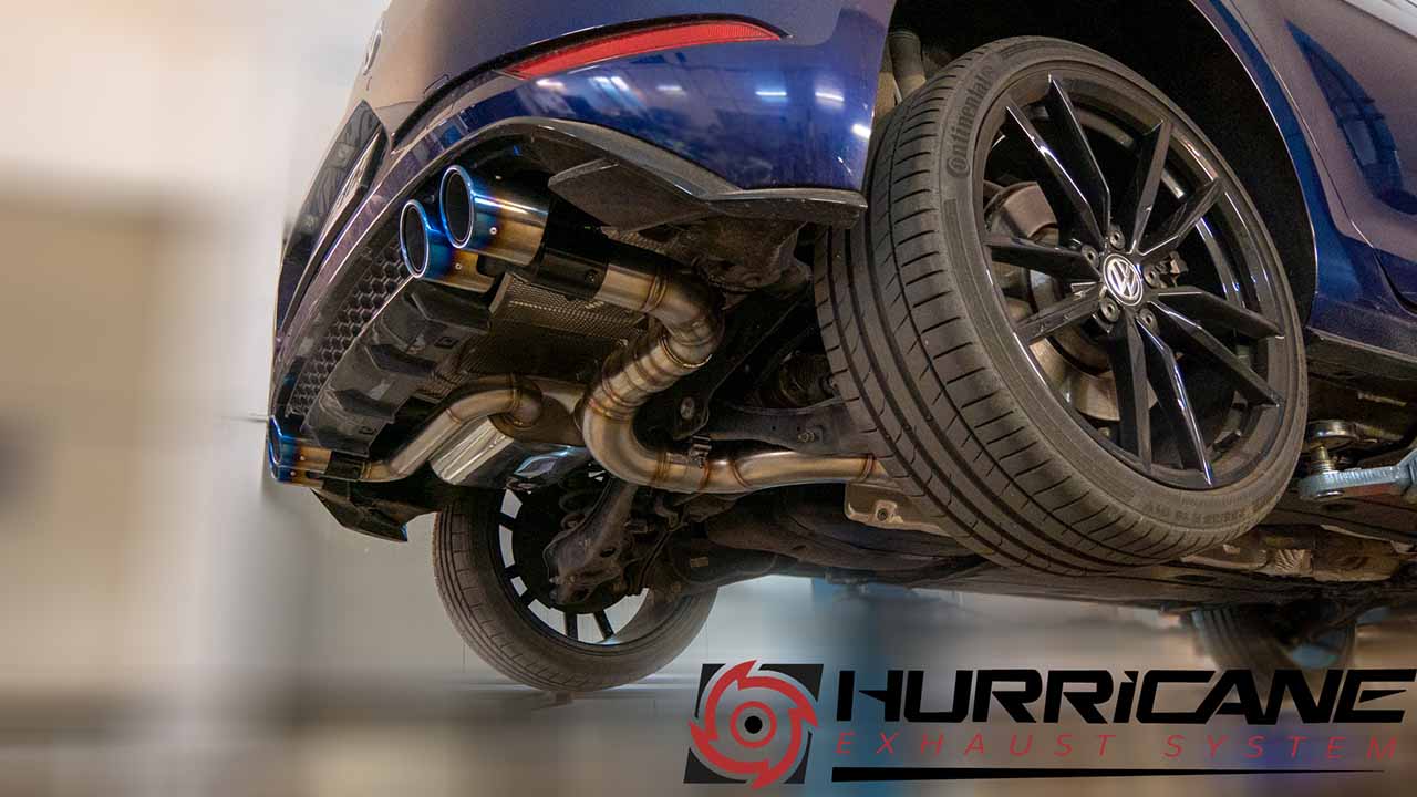 Hurricane 3,5" Auspuffanlage für VW Golf 7.5 R OPF V2 Hurricane 3,5" Auspuffanlage für VW Golf 7.5 R OPF V2