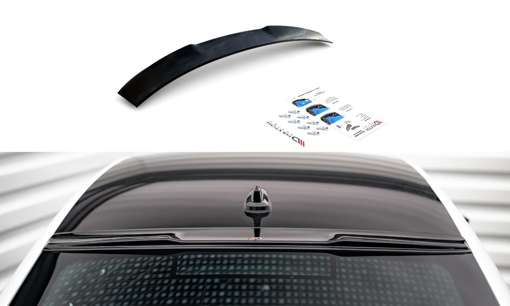 Maxton Design Heckscheiben Spoiler für Skoda Octavia Liftback Mk4 schwarz Hochglanz